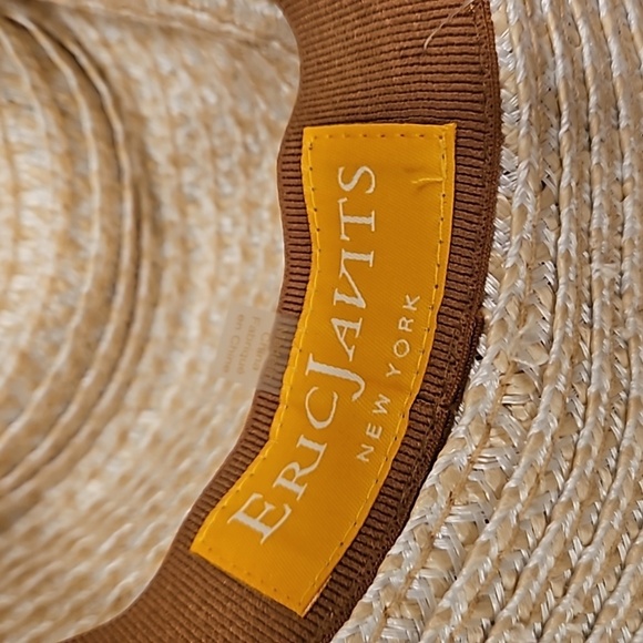 💕ERIC JAVITS💕 Sunshade Squishee Packable Straw Fedora Hat ~ OS Cream NWT - Picture 15 of 16